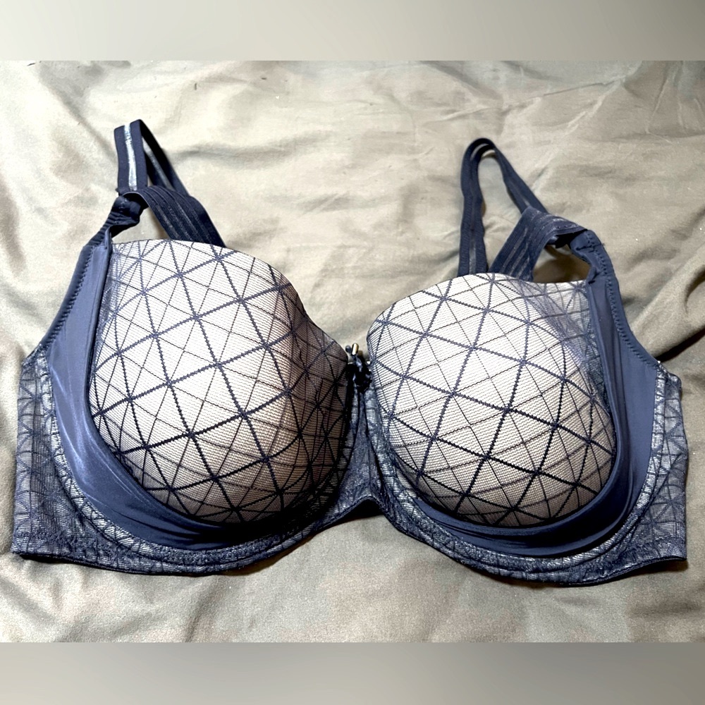 Ashley Graham Balconette Strappy Bra - Size 40DDD